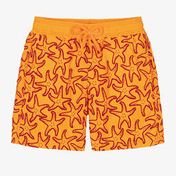Vilebrequin-Teen Boys Orange Starfish Swim Shorts | Childrensalon Outlet