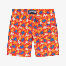Vilebrequin-Teen Boys Red Octopus Print Swim Shorts | Childrensalon Outlet