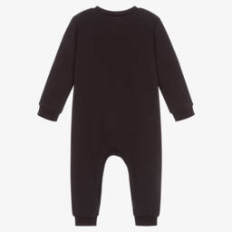 Wauw Capow-أوفرول رومبر قطن جيرسي لون أسود للأطفال | Childrensalon Outlet