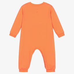 Wauw Capow-Baby Girls Orange Heart Bear Romper | Childrensalon Outlet