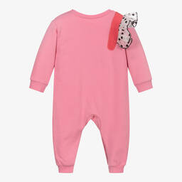 Wauw Capow-Baby Girls Pink Swan Romper | Childrensalon Outlet