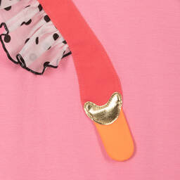 Wauw Capow-Baby Girls Pink Swan Romper | Childrensalon Outlet