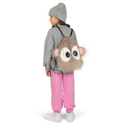 Wauw Capow-Beige Fluffy Drawstring Bag (38cm) | Childrensalon Outlet