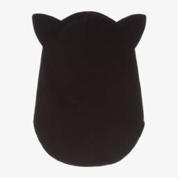 Wauw Capow-Boys Black Cotton Cat Hood | Childrensalon Outlet