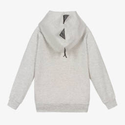 Wauw Capow-Boys Grey Cozy Monster Hoodie | Childrensalon Outlet