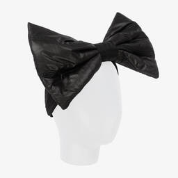Wauw Capow-Girls Black Big Bow Headband | Childrensalon Outlet