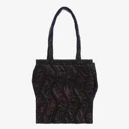 Wauw Capow-Girls Black Bow Bag (37cm)  | Childrensalon Outlet