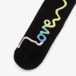 Wauw Capow-جوارب للكاحل مزيج قطن عضوي لون أسود للبنات | Childrensalon Outlet