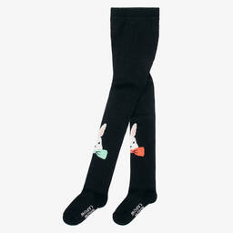 Wauw Capow-Черные колготки с кроликами для девочек | Childrensalon Outlet