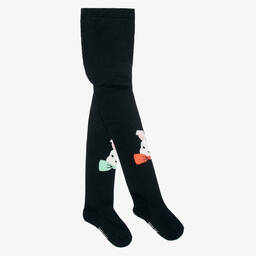 Wauw Capow-Черные колготки с кроликами для девочек | Childrensalon Outlet