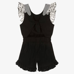 Wauw Capow-Girls Black Swan Playsuit | Childrensalon Outlet