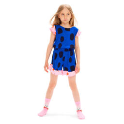 Wauw Capow-Синий комбинезон в горох | Childrensalon Outlet