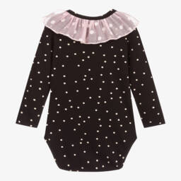 Wauw Capow-Girls' Ebony Polka Dot Bodysuit | Childrensalon Outlet