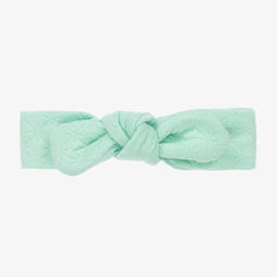 Wauw Capow-Girls Green Bow Headband | Childrensalon Outlet