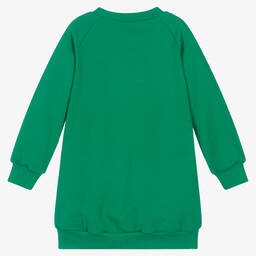 Wauw Capow-Girls Green Mushroom Sweatshirt Dress | Childrensalon Outlet