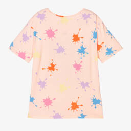 Wauw Capow-تيشيرت فيسكوز جيرسي لون زهري للبنات | Childrensalon Outlet