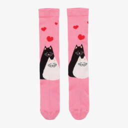 Wauw Capow-جوارب قطن عضوي لون زهري للبنات | Childrensalon Outlet