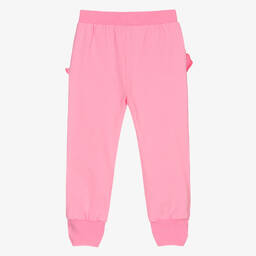 Wauw Capow-Girls Pink Cotton Joggers | Childrensalon Outlet