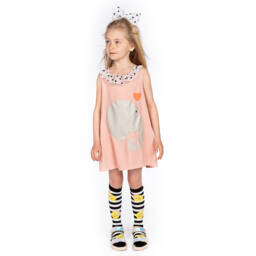 Wauw Capow-Girls Pink Elephant Dress | Childrensalon Outlet