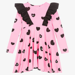 Wauw Capow-Розовое платье с сердечками для девочек | Childrensalon Outlet