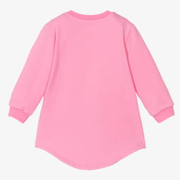 Wauw Capow-Girls Pink Jersey Bow Dress | Childrensalon Outlet