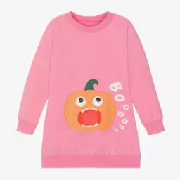 Wauw Capow-فستان قطن عضوي لون زهري | Childrensalon Outlet