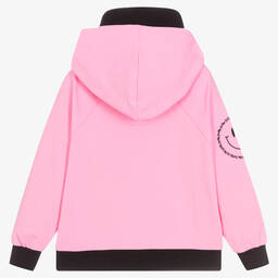 Wauw Capow-توب هودي قطن عضوي جيرسي لون زهري للبنات | Childrensalon Outlet