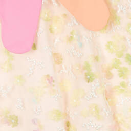 Wauw Capow-Розовое платье из тюля с цветами | Childrensalon Outlet