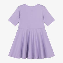 Wauw Capow-فستان قطن جيرسي عضوي لون بنفسجي | Childrensalon Outlet