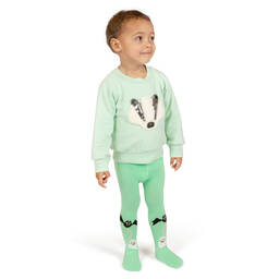 Wauw Capow-Green Cotton Badger Sweatshirt | Childrensalon Outlet