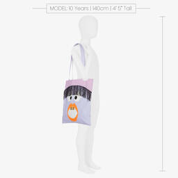 Wauw Capow-Purple Stripe Tote Bag (39cm) | Childrensalon Outlet