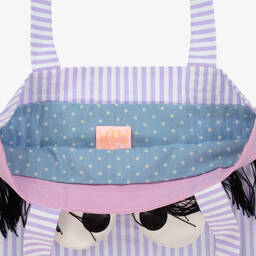 Wauw Capow-Purple Stripe Tote Bag (39cm) | Childrensalon Outlet