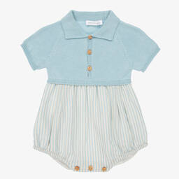 Wedoble-Baby Boys Blue Cotton Shortie | Childrensalon Outlet