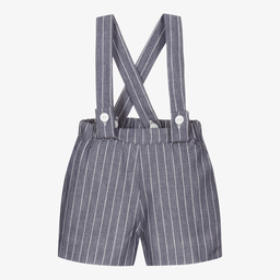 Wedoble-Baby Boys Blue Cotton Shorts | Childrensalon Outlet