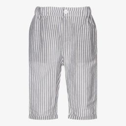 Wedoble-Baby Boys Blue Stripe Trousers | Childrensalon Outlet