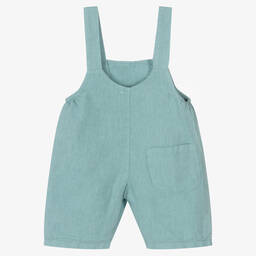 Wedoble-Baby Boys Green Dungaree Shorts | Childrensalon Outlet