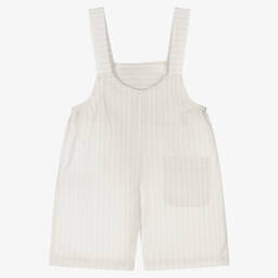 Wedoble-Baby Boys Grey Dungaree Shorts | Childrensalon Outlet