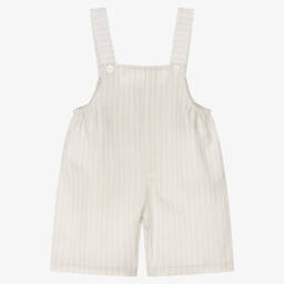 Wedoble-Baby Boys Grey Dungaree Shorts | Childrensalon Outlet