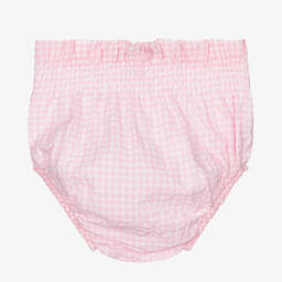Wedoble-Baby Girls Pink Cotton Bloomer Shorts | Childrensalon Outlet