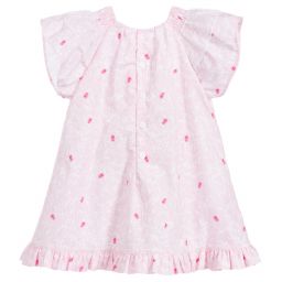 Wedoble-Baby Girls Pink Cotton Dress | Childrensalon Outlet