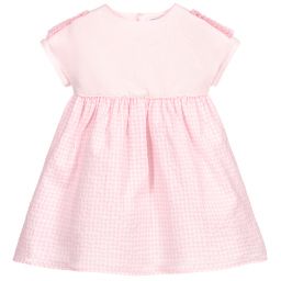 Wedoble-Baby Girls Pink Cotton Dress | Childrensalon Outlet