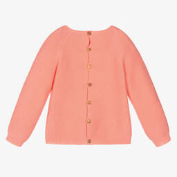 Wedoble-Baby Girls Pink Cotton Knit Jumper | Childrensalon Outlet