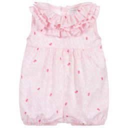 Wedoble-Baby Girls Pink Cotton Shortie | Childrensalon Outlet