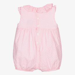 Wedoble-Baby Girls Pink Cotton Shortie | Childrensalon Outlet