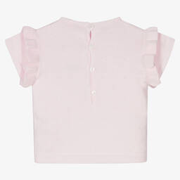 Wedoble-Baby Girls Pink Cotton Sweater | Childrensalon Outlet