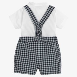 Wedoble-Blue Gingham Shorts Set | Childrensalon Outlet