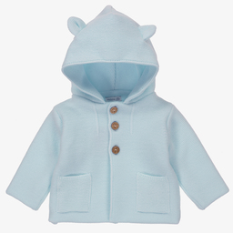 Wedoble-Blue Knitted Wool Cardigan | Childrensalon Outlet