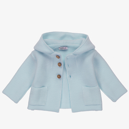 Wedoble-Blue Knitted Wool Cardigan | Childrensalon Outlet