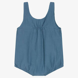 Wedoble-Blue Organic Cotton Shortie | Childrensalon Outlet
