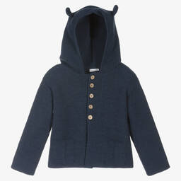 Wedoble-Boys Blue Hooded Cardian | Childrensalon Outlet